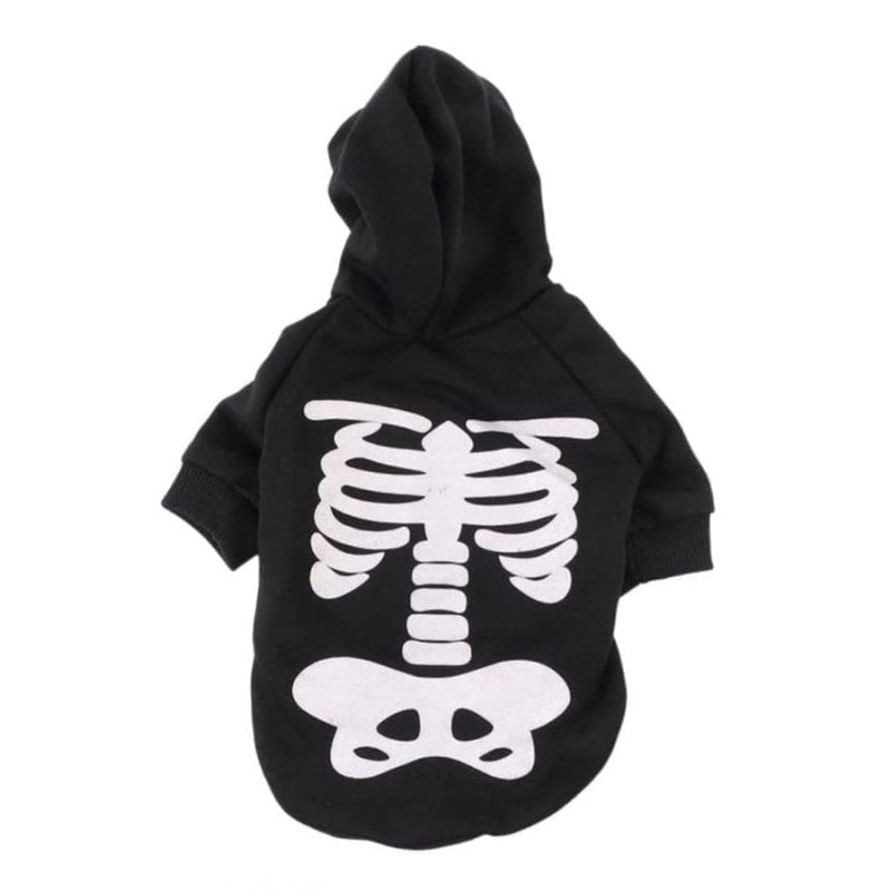 Costume De Squelette Pour Chien Et Chat - Déguisement D'Halloween, Fête à Thème - Taille S à XL (tour De Poitrine 37-52 Cm)