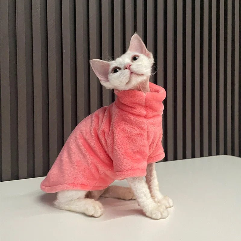 Pull Polaire Rose pour Chat