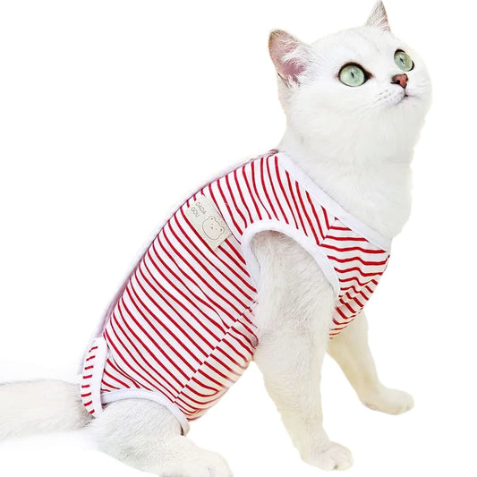 Pyjama Rayures Rouge pour Chat