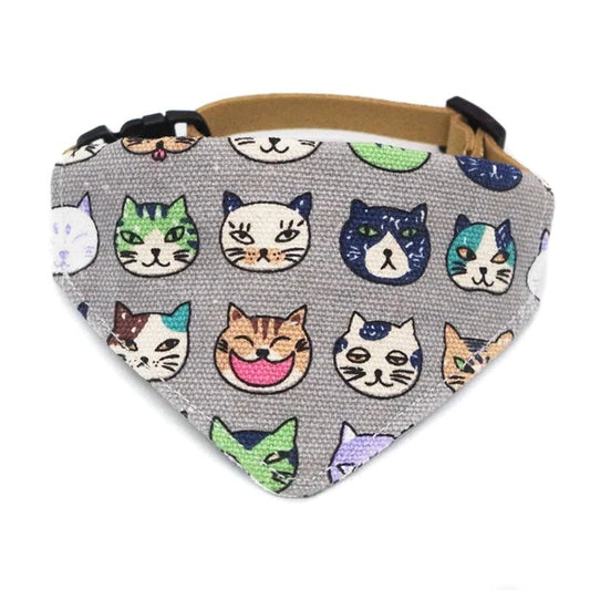 Bandana pour Chat Gris