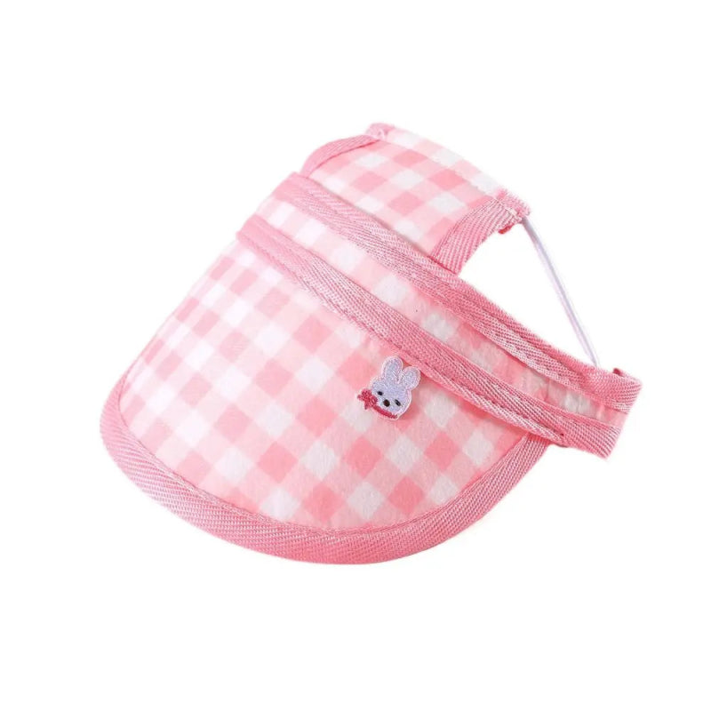 Casquette Carreaux Chien Rose