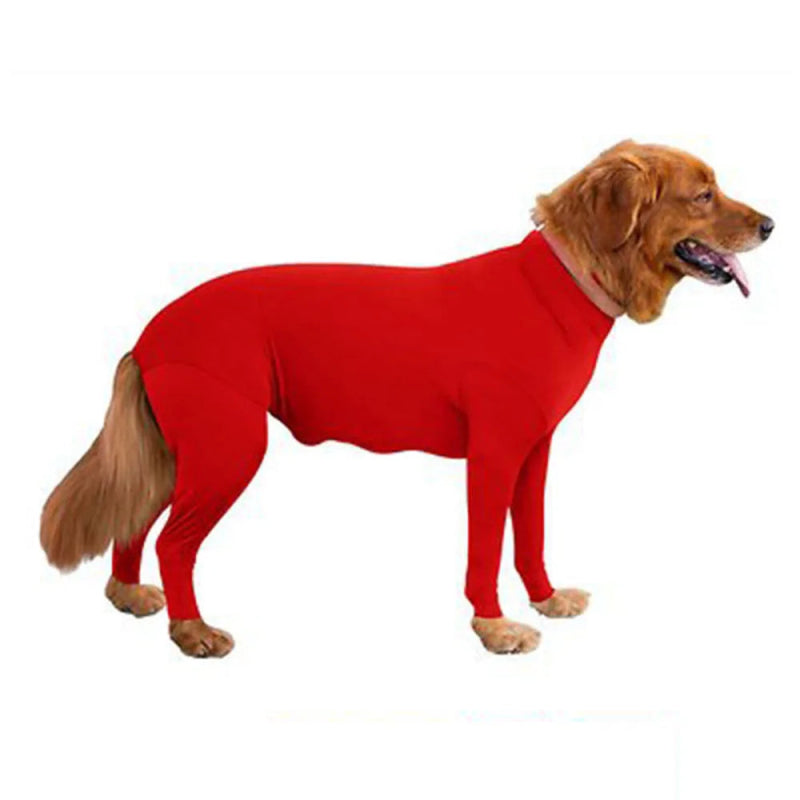 combinaison chien moulante rouge