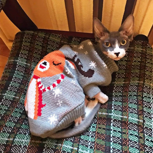 Pull Renne de Noël pour Chat