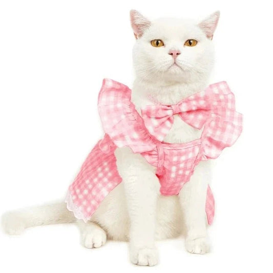 Robe à Carreaux pour Chat