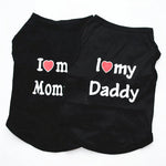 T-Shirt Chat I Love Mommy / Daddy - Vignette | La Truffe Pimpante