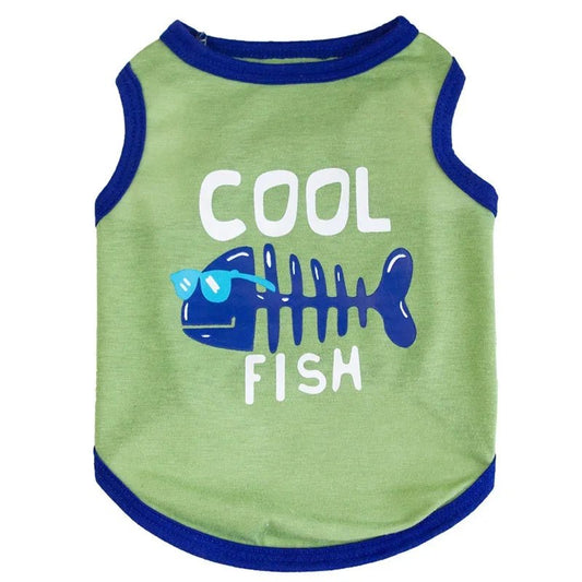 T-Shirt pour Chat Cool Fish